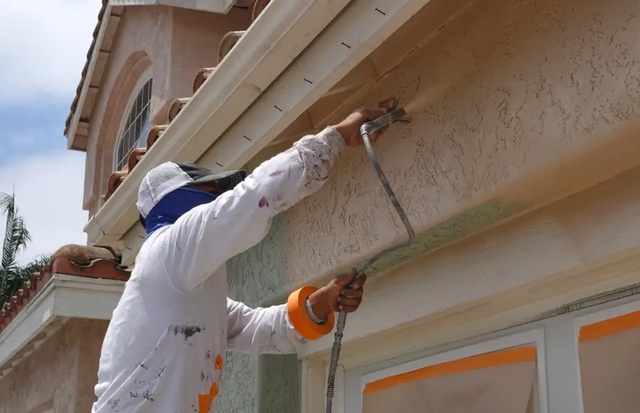 Freshly painted exterior of a coastal residential building